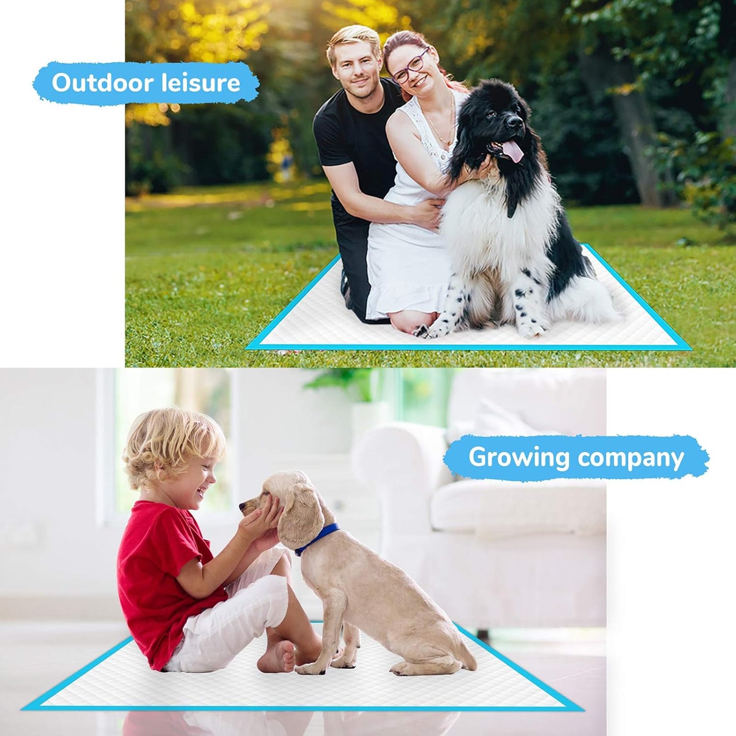 Extra Large Super Absorbent Disposable Dog Pee Pads - Leak-Proof Puppy Potty Training Pads (28" x 34")