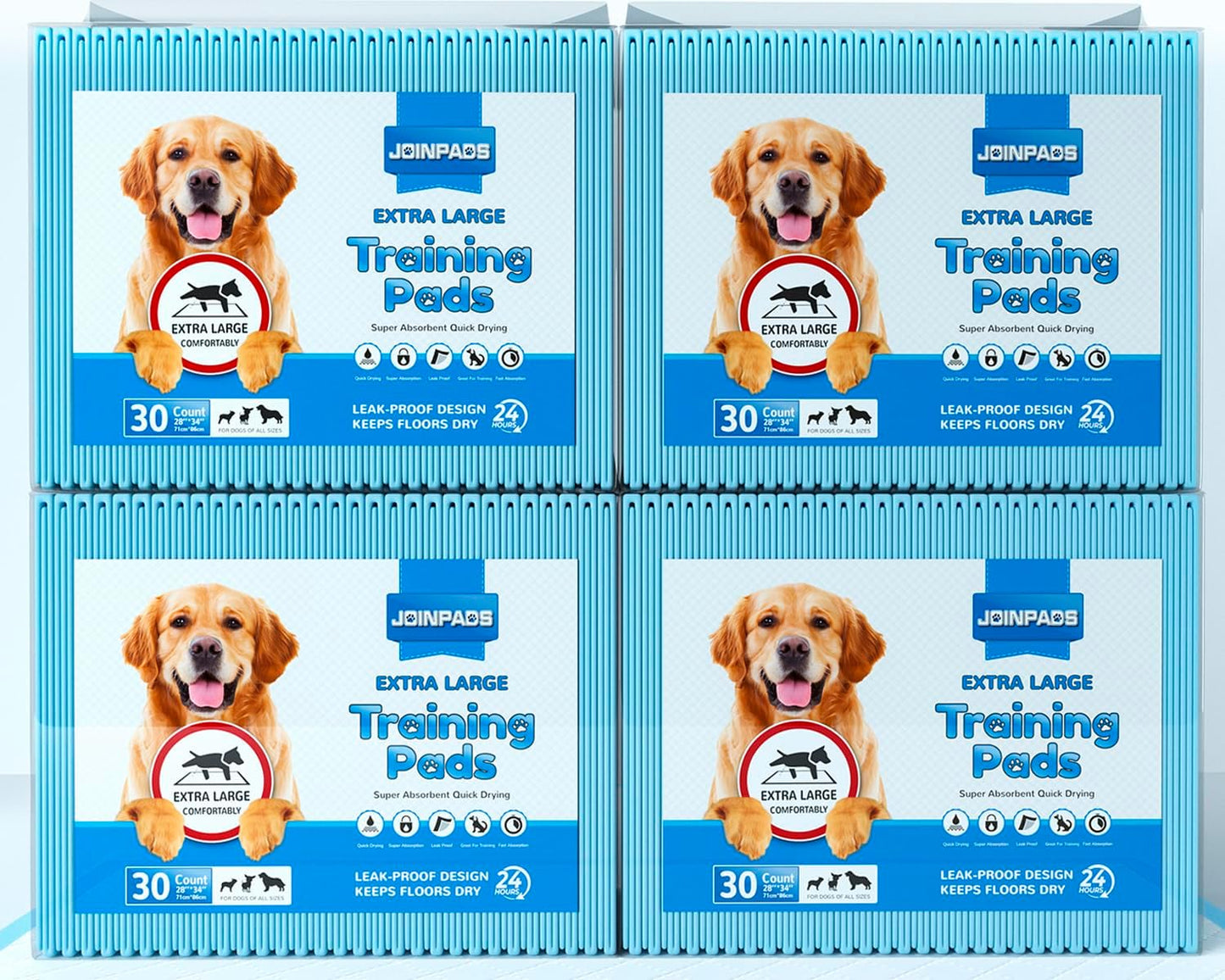 Extra Large Super Absorbent Disposable Dog Pee Pads - Leak-Proof Puppy Potty Training Pads (28" x 34")