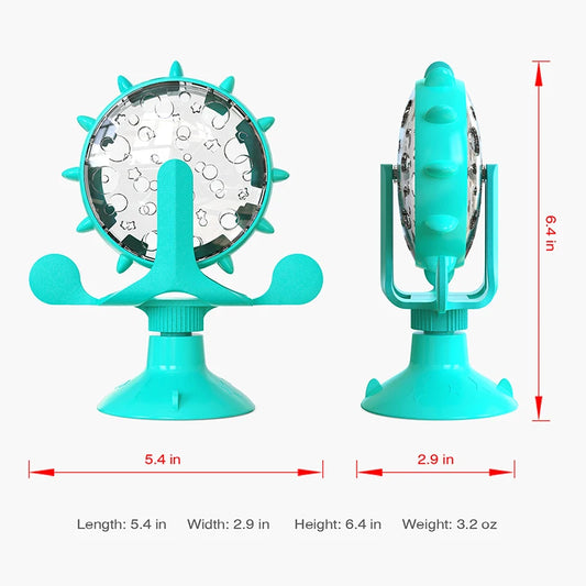 Interactive Feeding Wheel Toy for Dogs and Cats - Slow Feeder Training Ball for Engaging Mealtime Experience