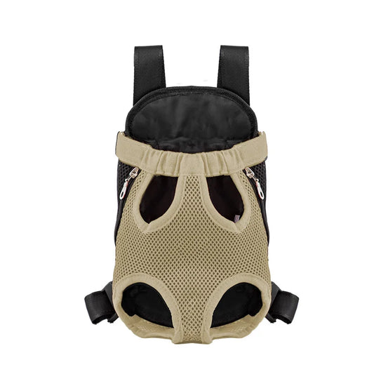 Adjustable Dual-Shoulder Pet Carrier Backpack for Outdoor Travel, Camping, and Hiking
